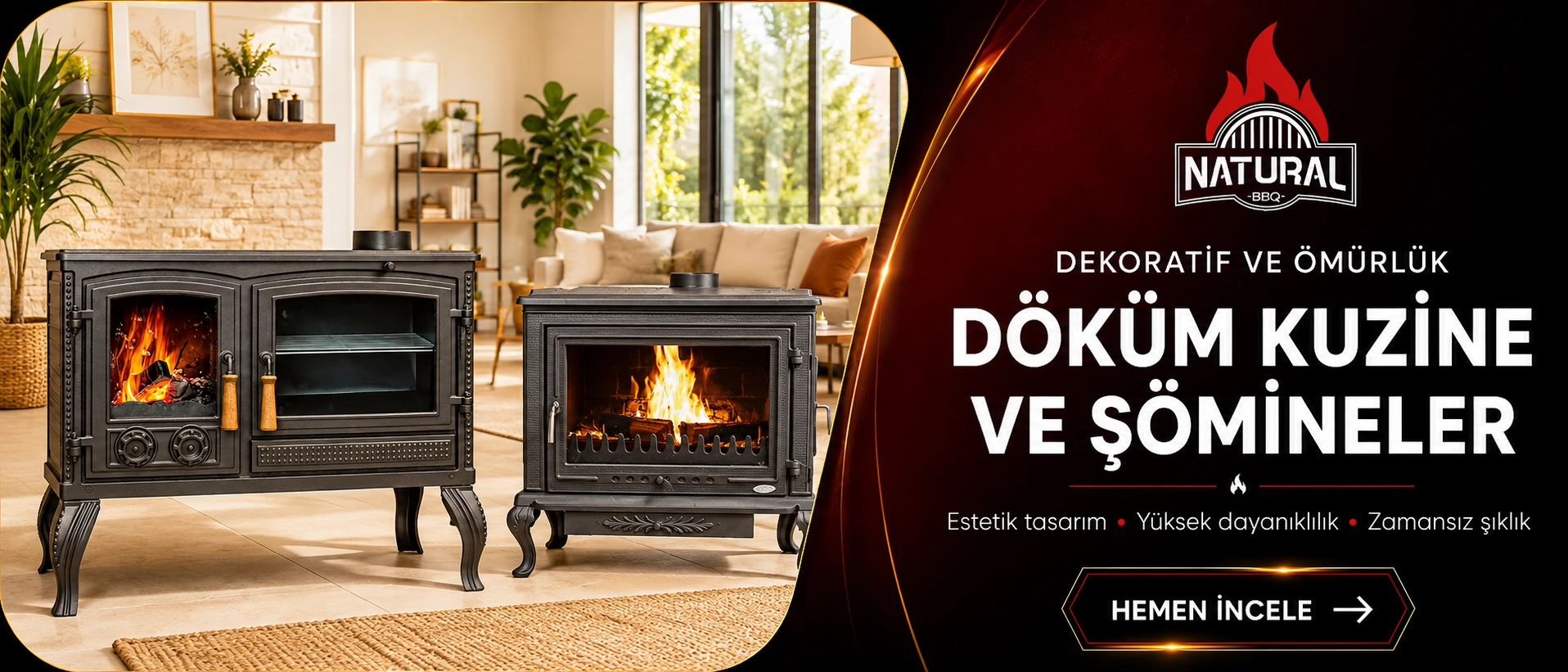 Bolu Kuzine Şömine Mangal